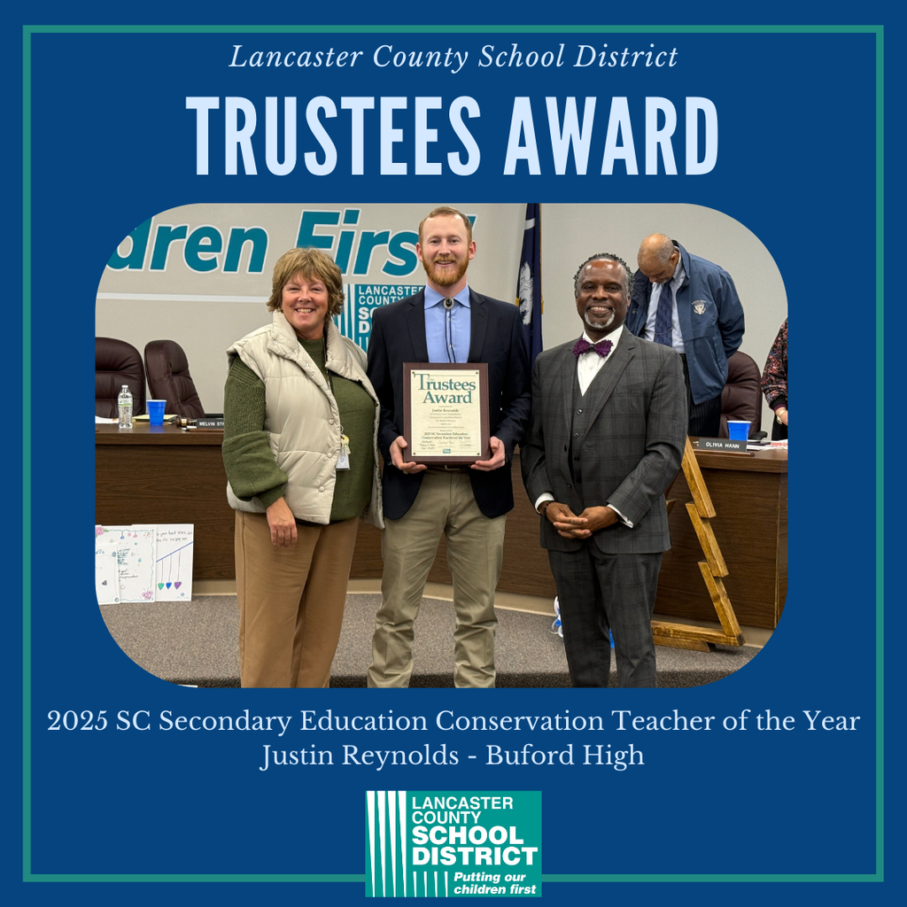 2025 SC Secondary Education Conservation Teacher of the Year Justin Reynolds -  Buford High