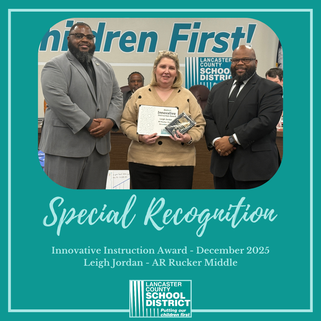 Innovation Instruction Award - December 2025 Leigh Jordan - AR Rucker Middle