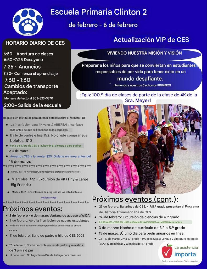 Spanish_CES Parent & Family Update Feb. 2 - 6