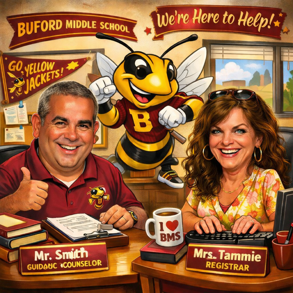 Cartoon version of Mr. Smith and Mrs. Funderburk