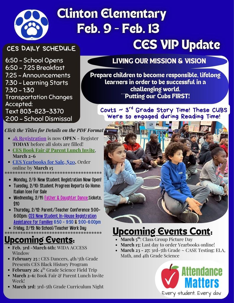 Feb. 9-13 CES Parent & Family Update 