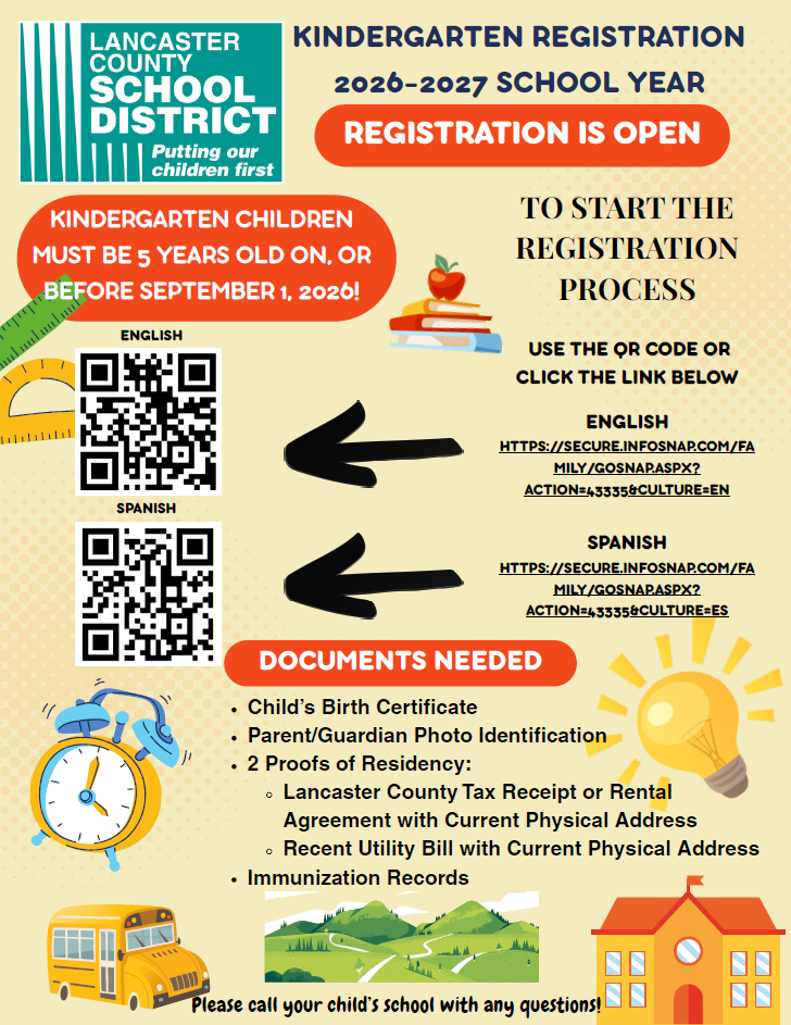 kindergarten registration