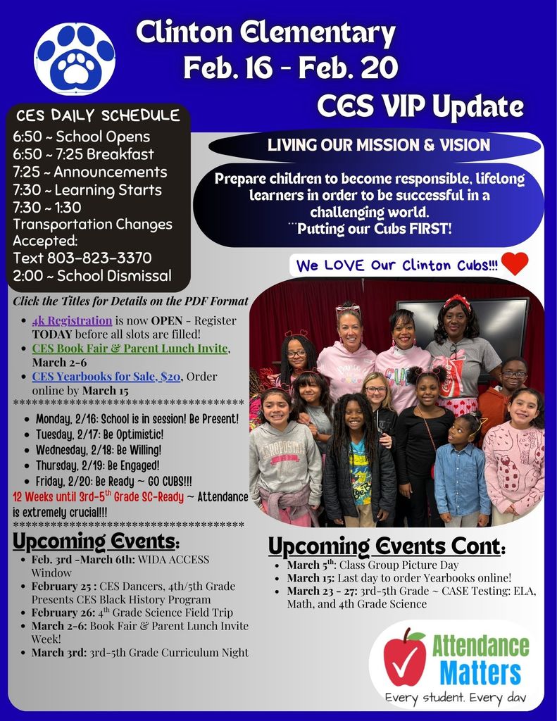CES Parent & Family Update Feb. 16 - 20