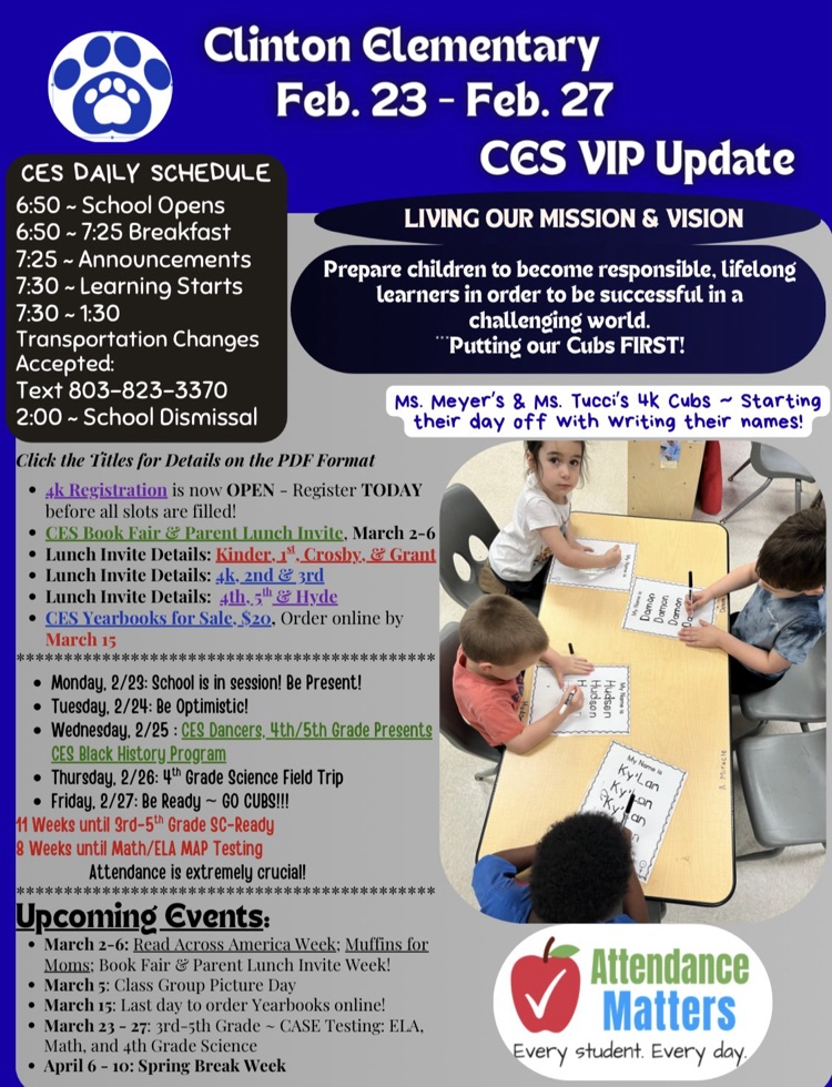 CES Parent Update Feb. 23-27