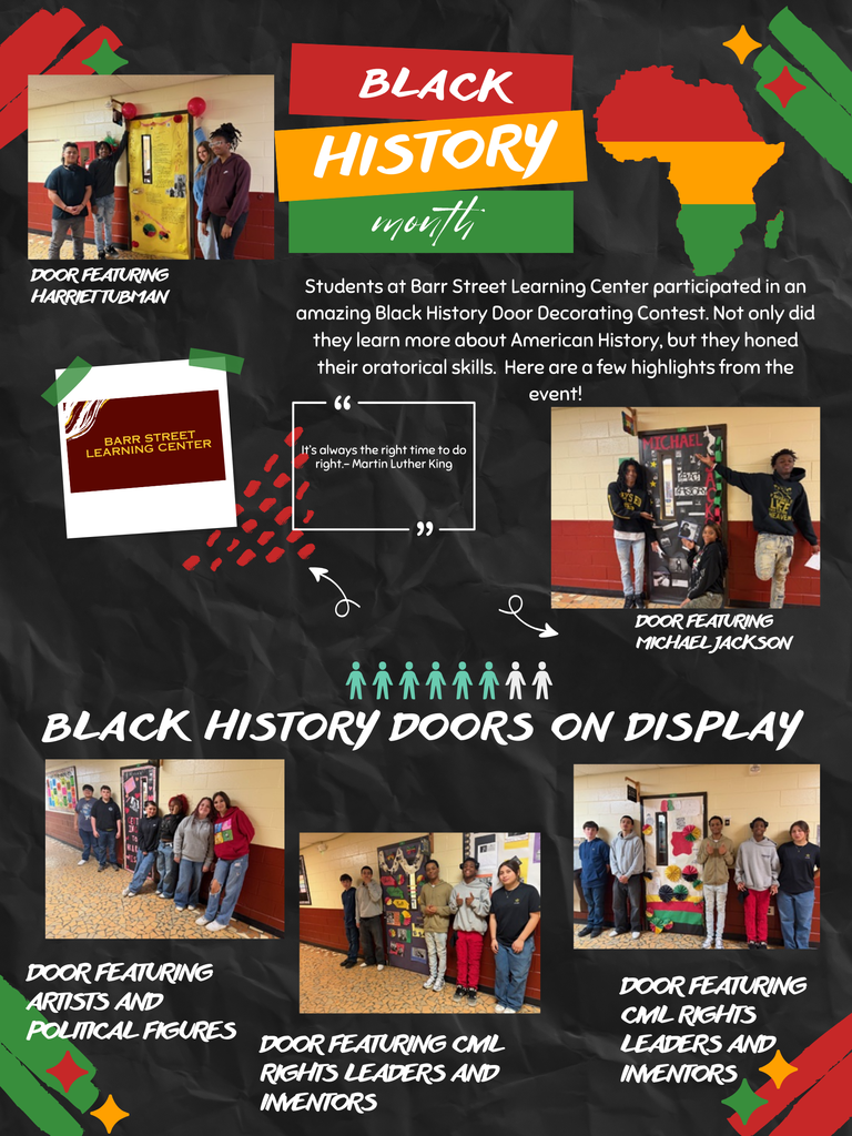 Barr Street Learning Center - Black History Month Door Decoration