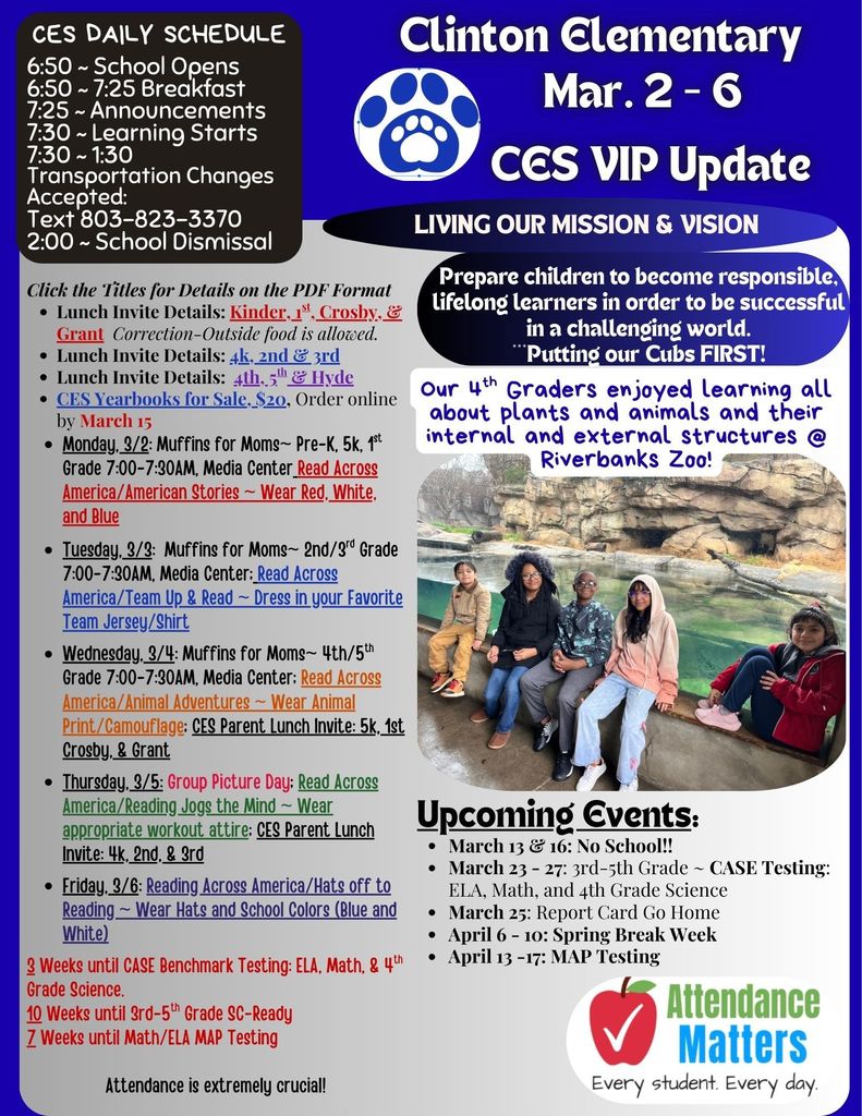 CES Parent & Family Update Mar. 2-6