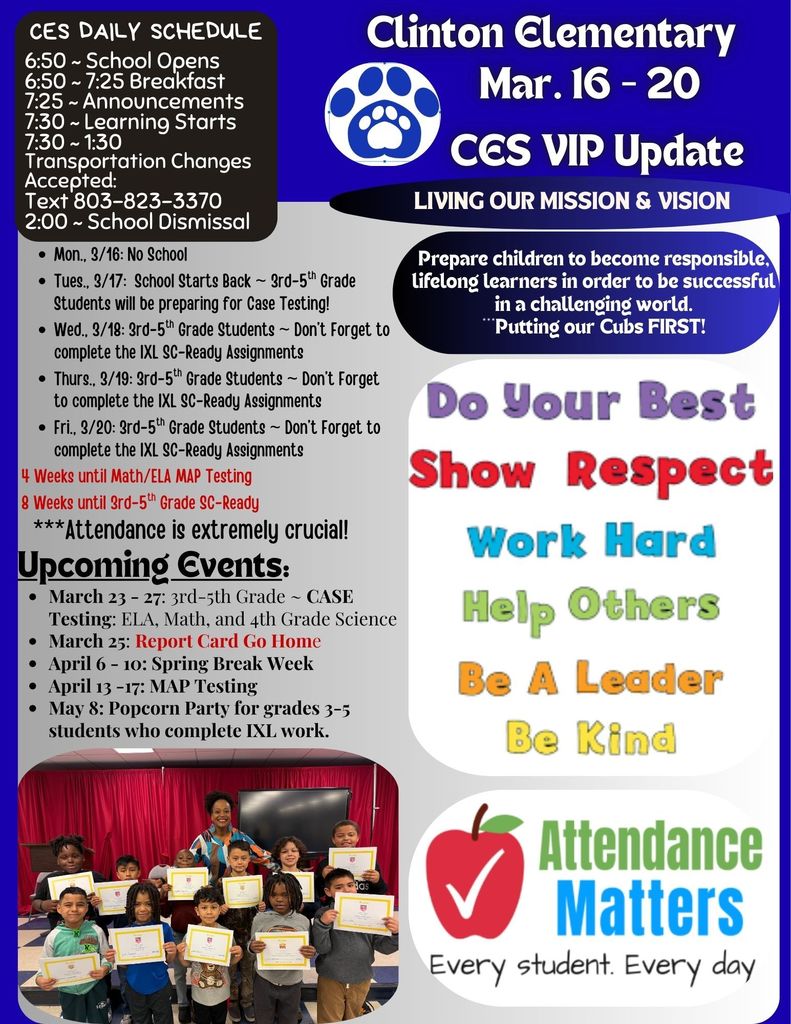CES Parent & Family Update Mar. 16-20