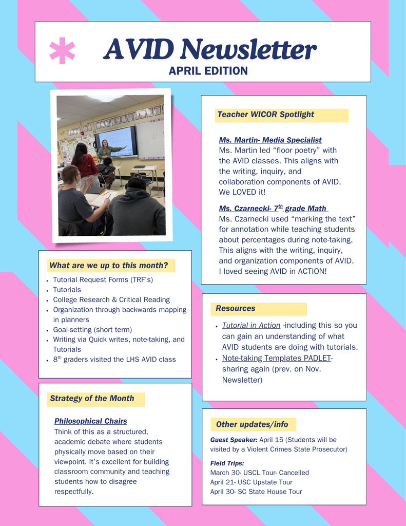 AVID April 2026 Newsletter
