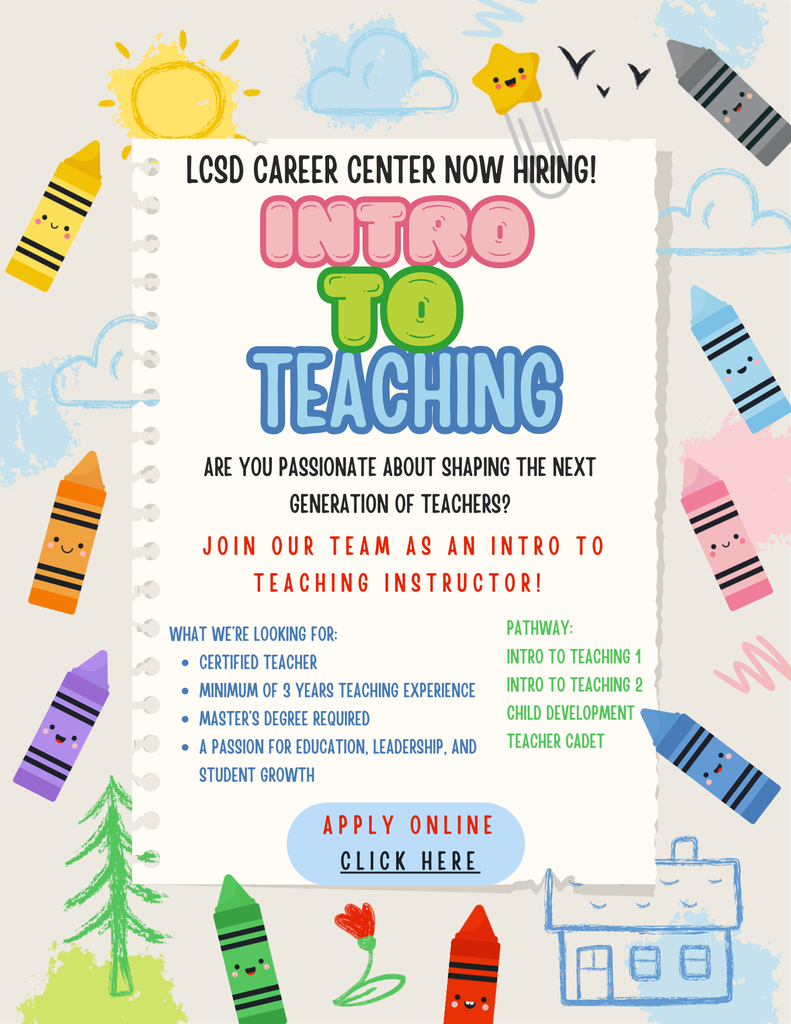 flyer for intro to teaching job opening. 
