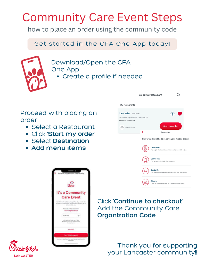 LCSDCC CFA Spirit Night Flyer