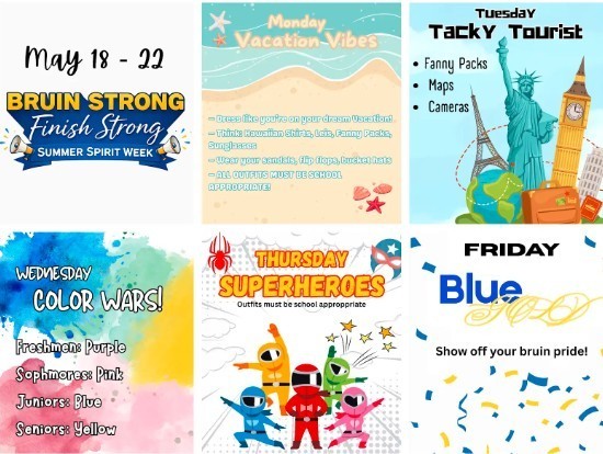 Image of summer spirit week flyer