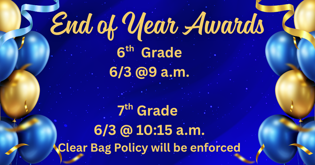 6th and 7th Grade Awards