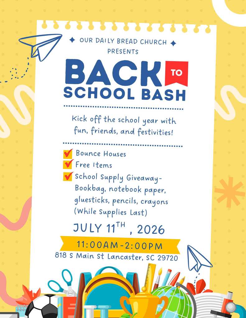 Back to School Bash July 11th 2026 11-2