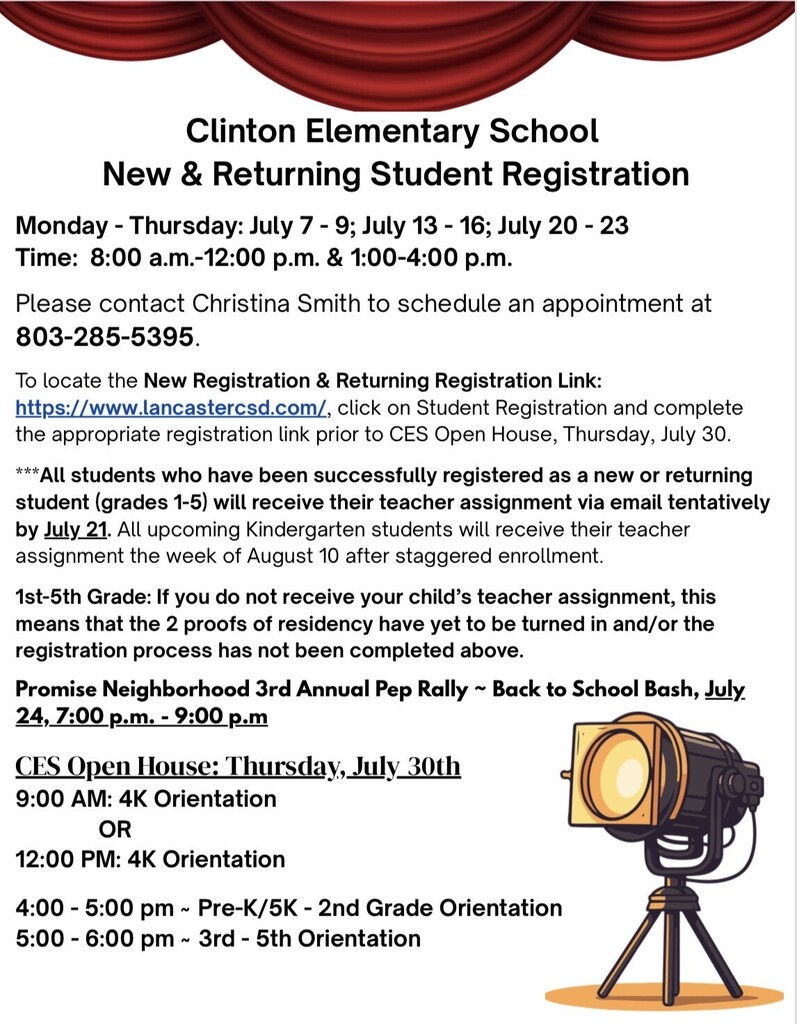 CES New and Returning Student Registration 2026