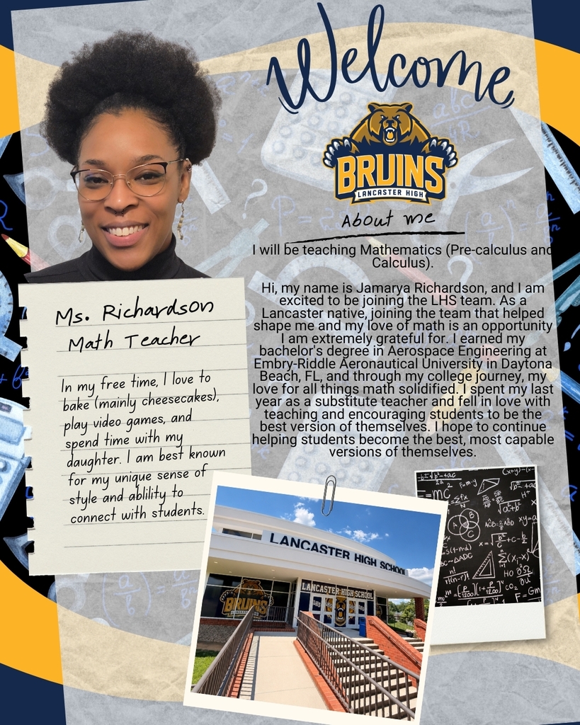 New Math teacher Jamarya Richardson 