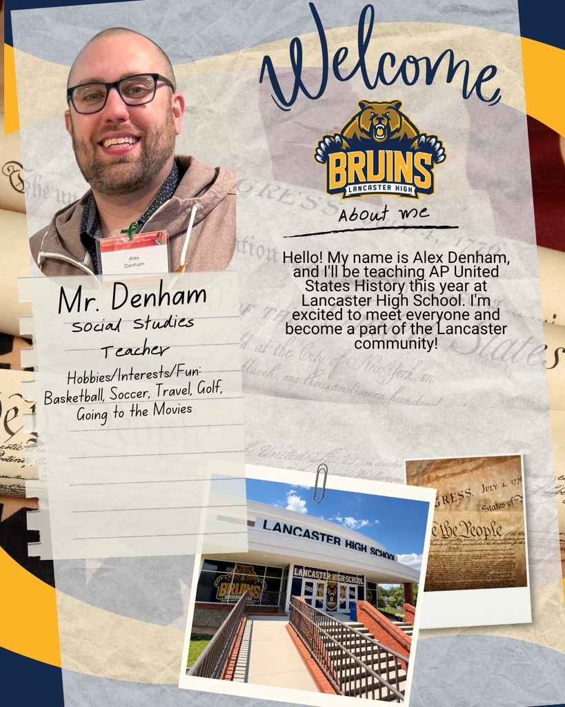 New Social Studies teacher Mr. Denham