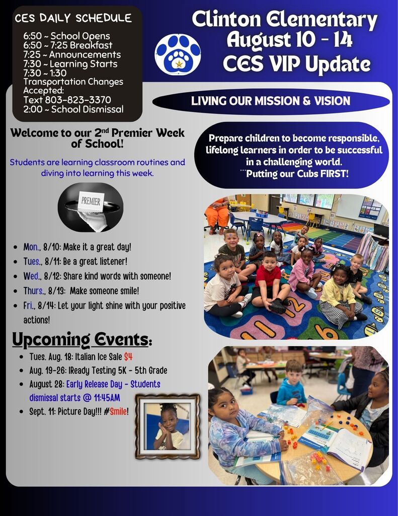 CES Parent & Family Update Aug. 10 - 14