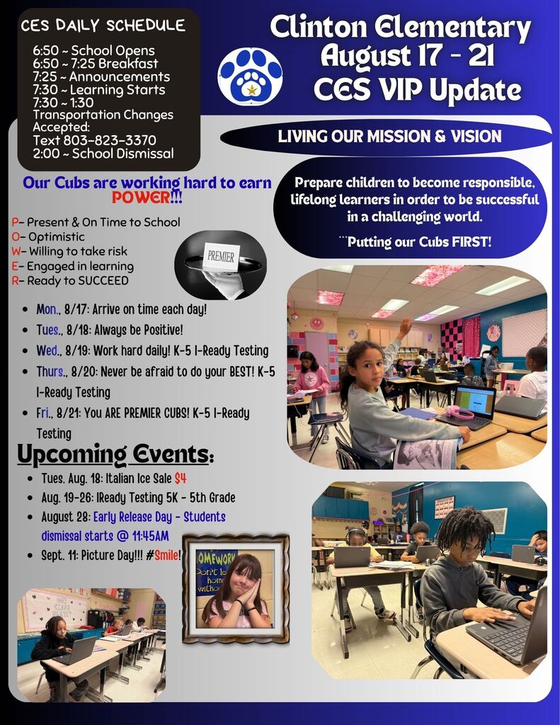 CES Parent & Family Update Aug. 17-21