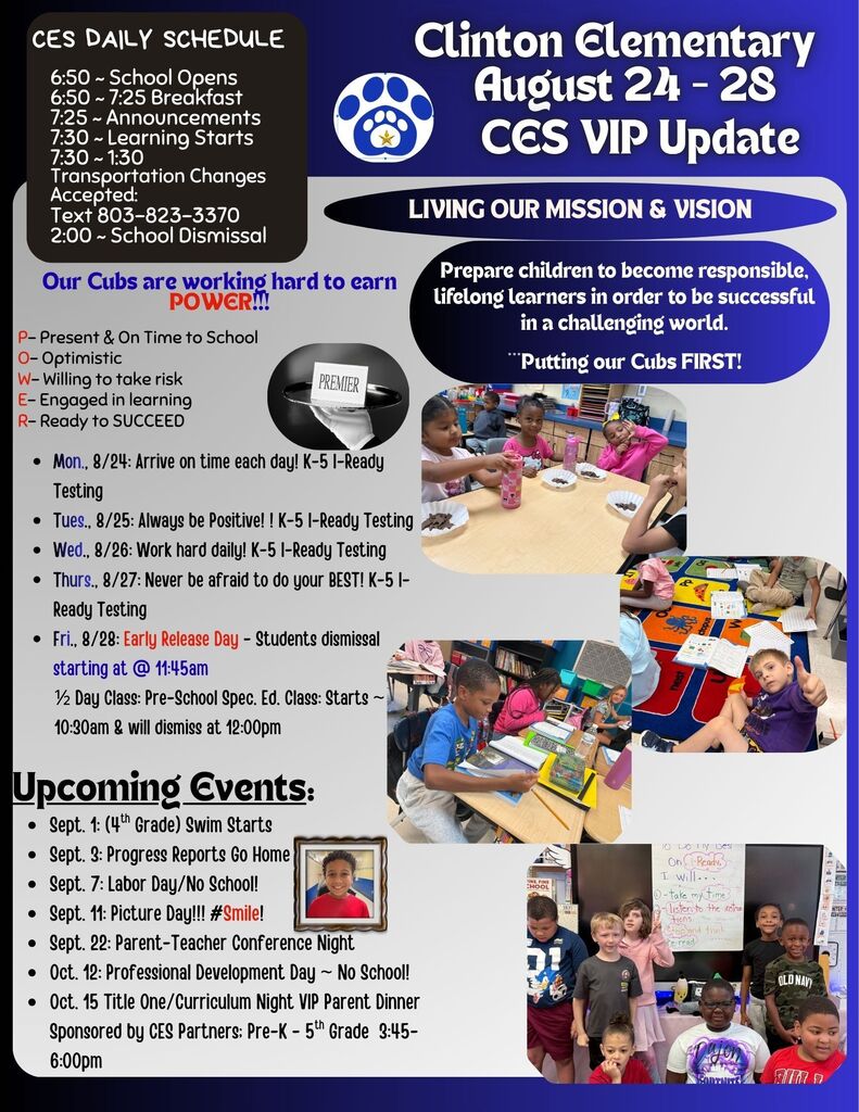 CES Parent & Family Update Aug. 24-28