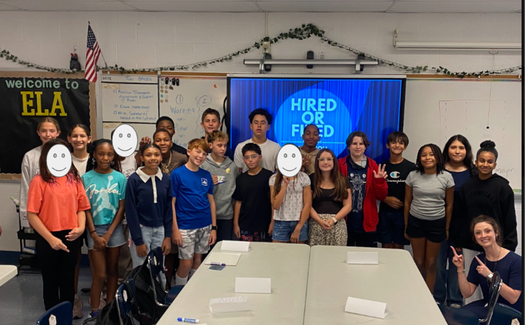 photo of Ms. G with her students
