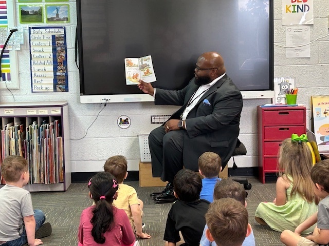 Dr. Williams reading to our students