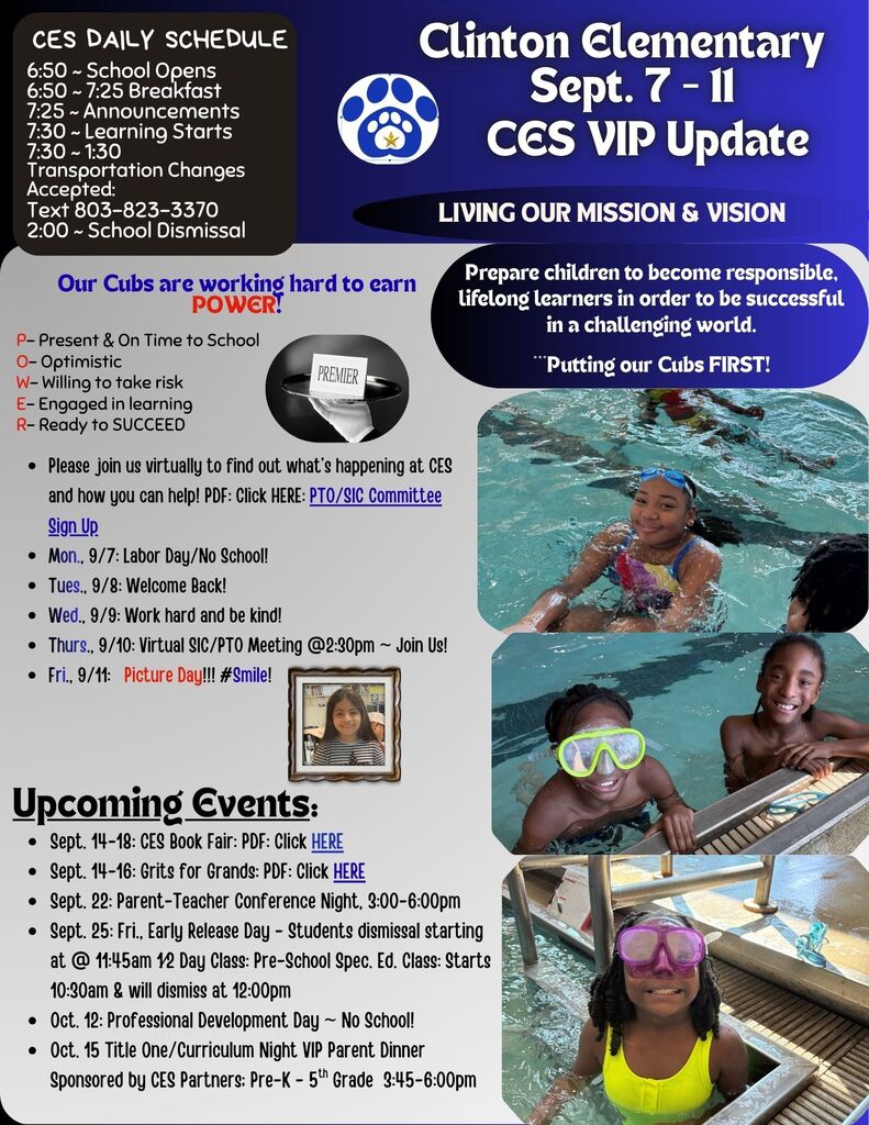 Sept. 7-11 CES Parent & Family Update