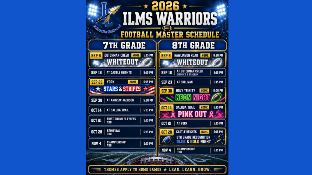 image of football event schedule flyer