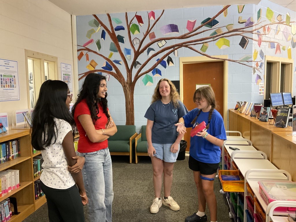 image of students in media center