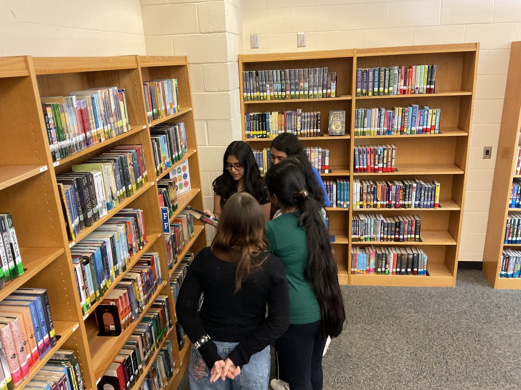 image of students in media center