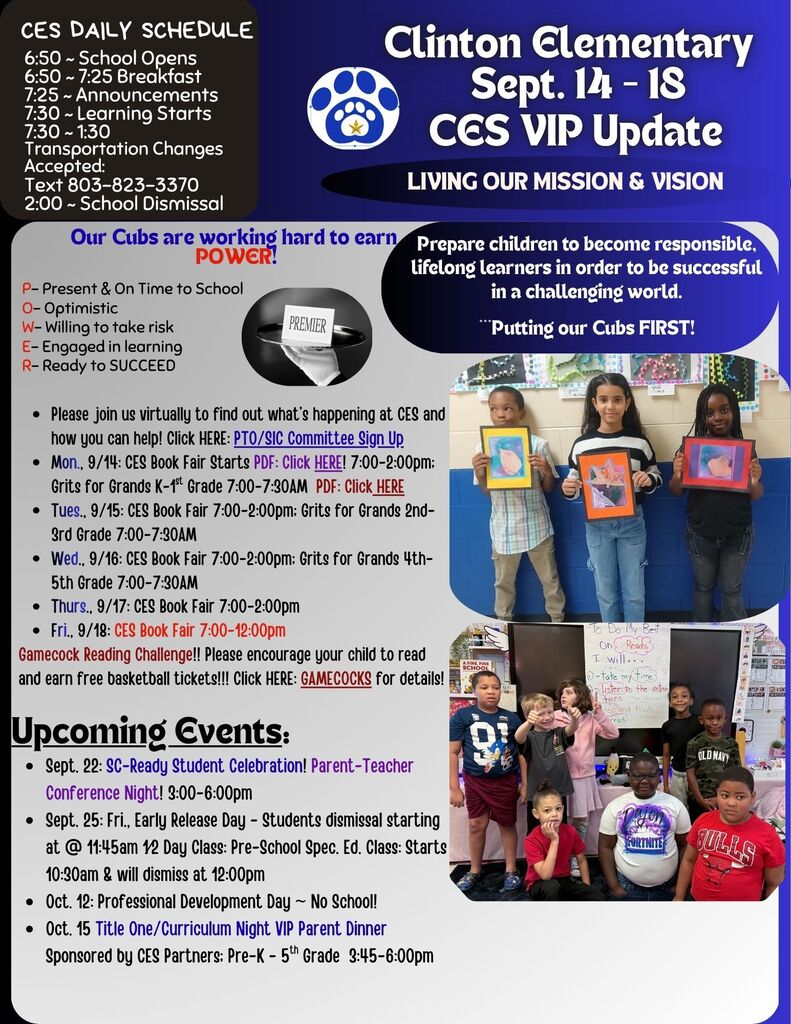 CES Parent & Family Update Sept. 14-18