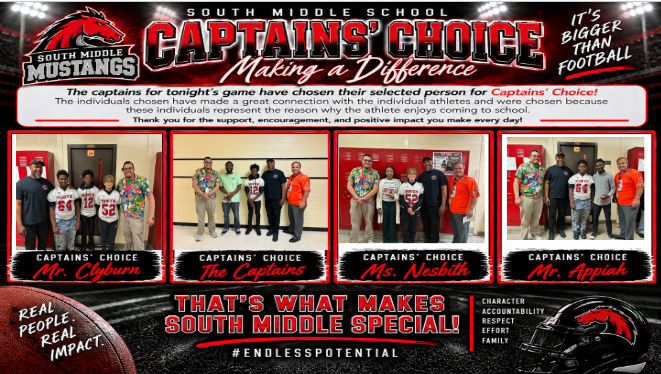 A poster highlights five individuals with a football team, one labeled Mr. Appiah. Background shows red and black colors.