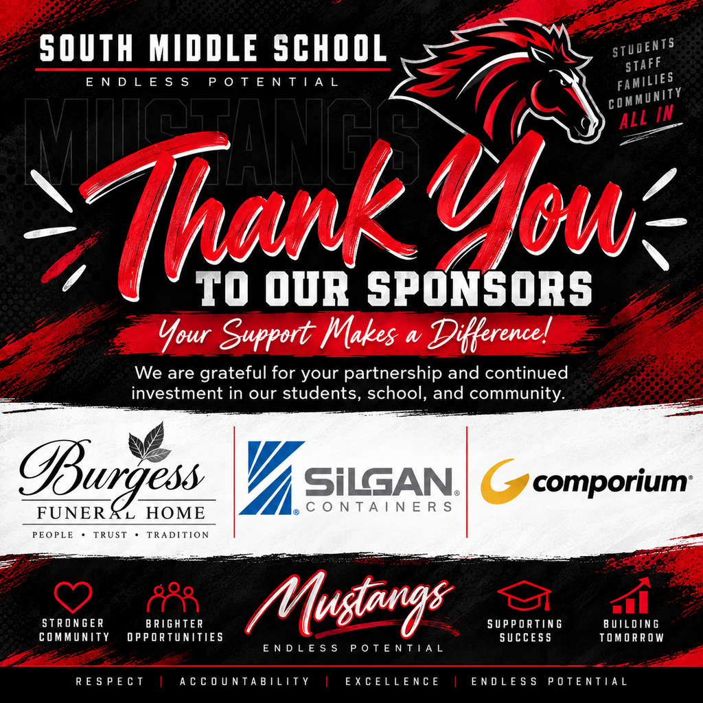 An advertisement shows a horse head. Text reads, "Thank You to Our Sponsors." Logos for Burges Funeral Home, Silgan Containers, and Comporium are displayed.