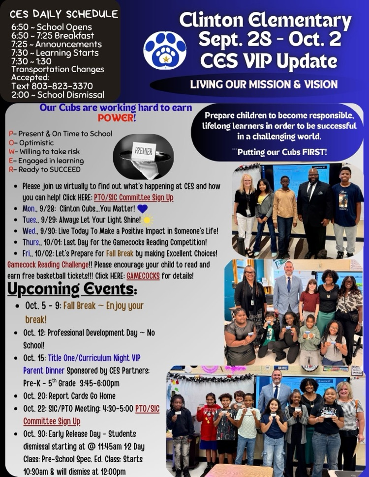 CES Parent & Family Update Sept. 28-Oct. 2