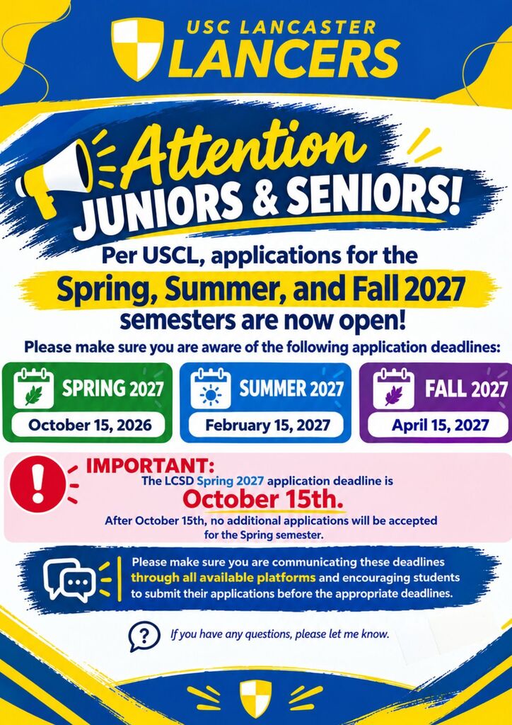 USCL DEADLINES 