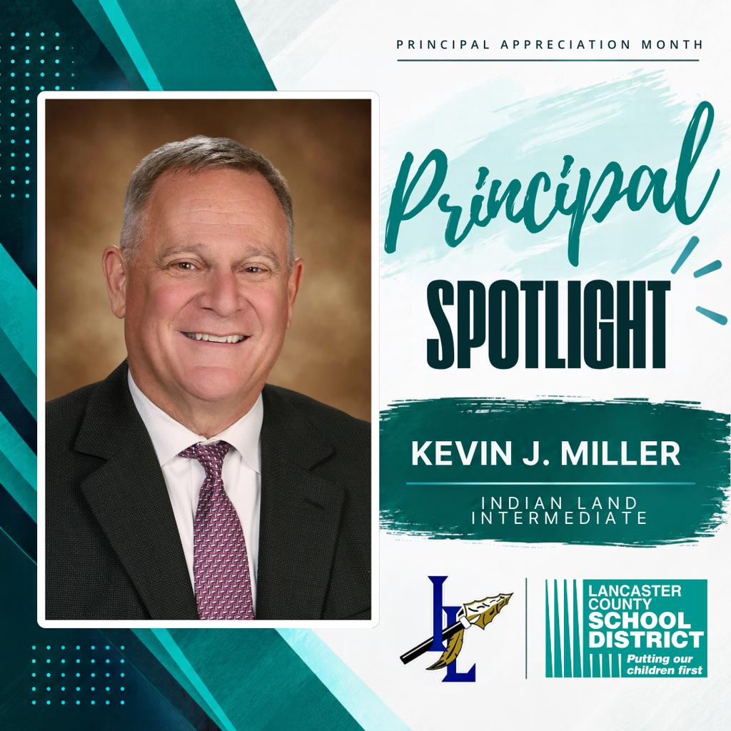 A man in a dark suit and tie, smiling, next to "Principal Spotlight" and "Kevin J. Miller".