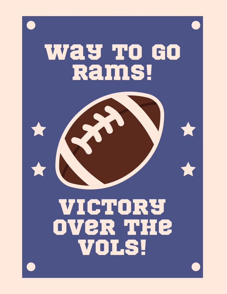 Way to Go Rams. Victory over the Vols!