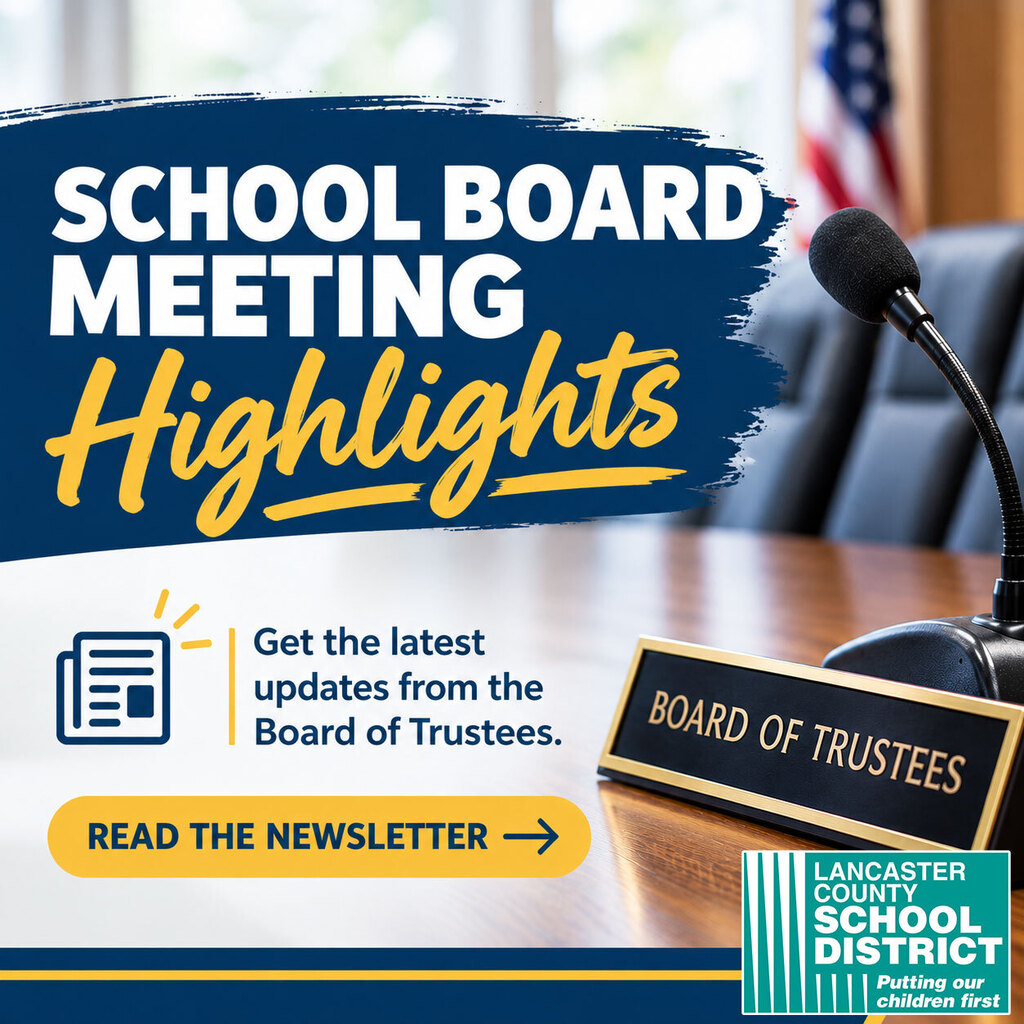 School Board Meeting Highlights decorative graphic