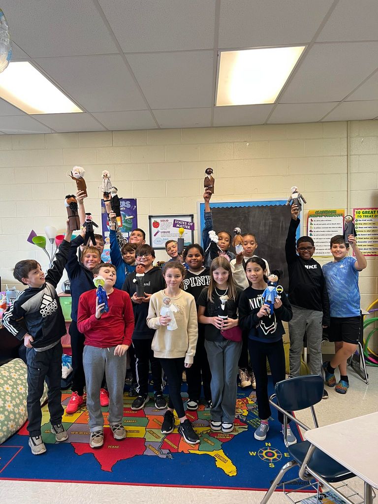 Students with their Projects from Ms. Driggers Class