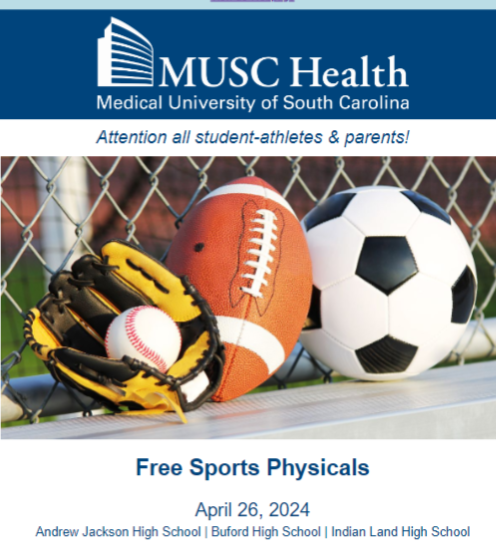 Sports physical flyer