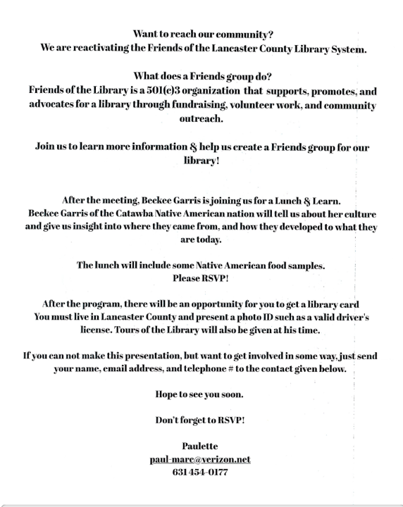 Information about Lunch and Learn