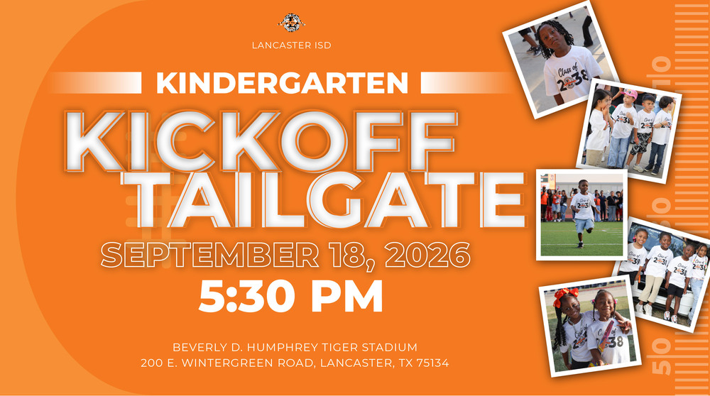 Kindergarten Kickoff Tailgate September 18 2026 5:30pm