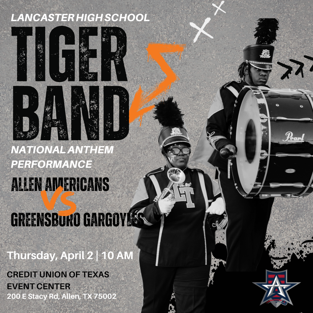 Tiger Band to Perform National Anthem at Allen Americans Game