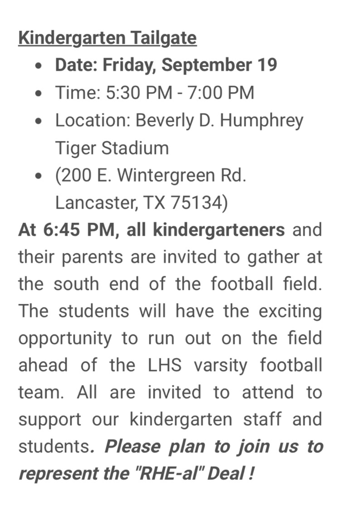 Tailgate @ 5:30 pm 09/19/25