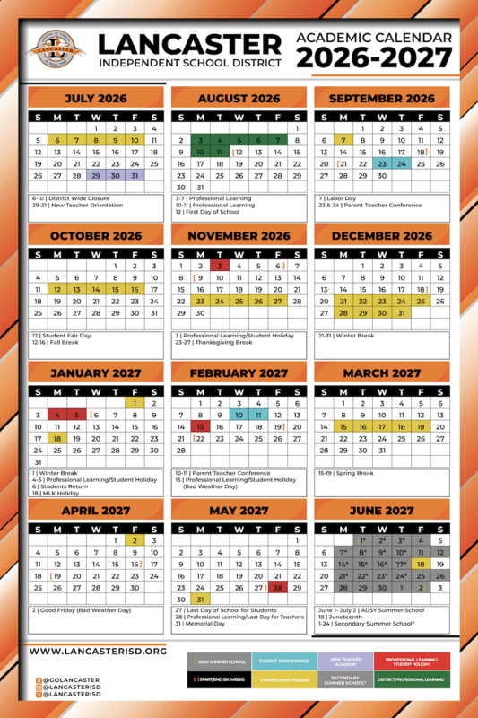 26-27 Academic Calendar
