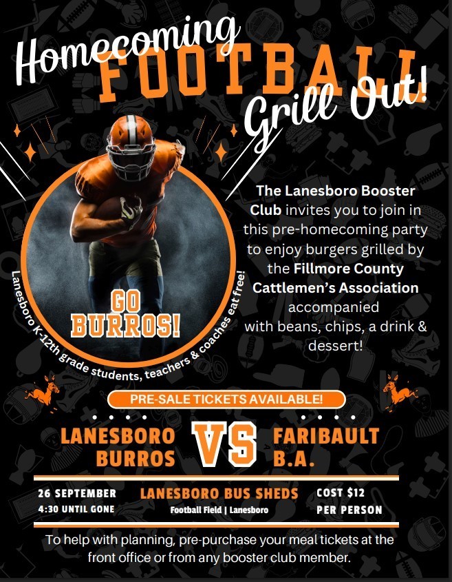 HC FB Booster Club Grill Out Flyer