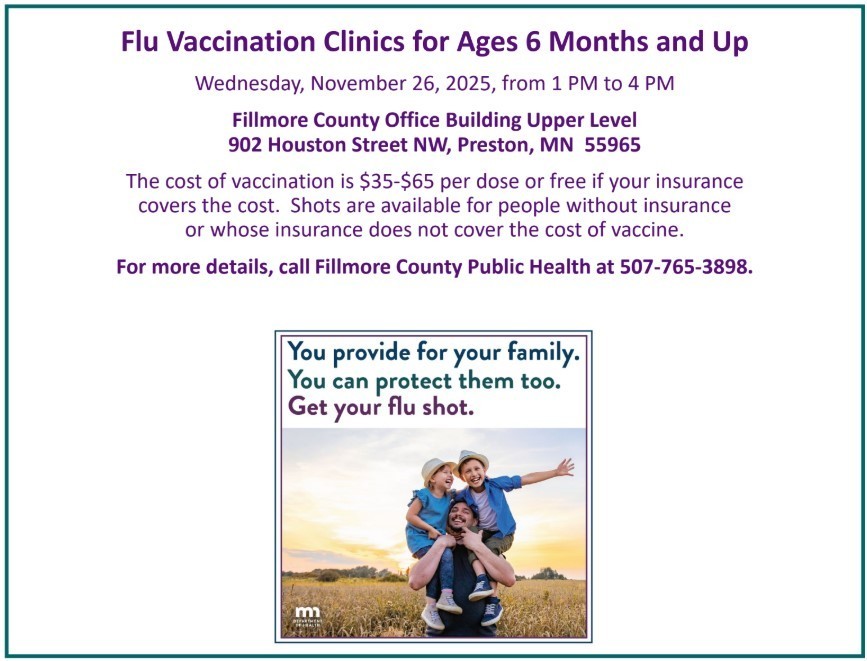 Flu vaccination clinic flyer