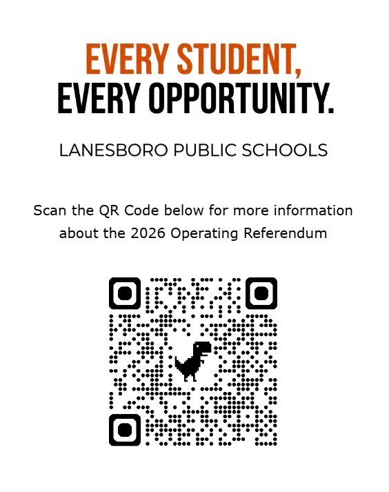 Every Student, Every Opportunity. Scan the QR Code below for more information about the 2026 Operating Referendum.