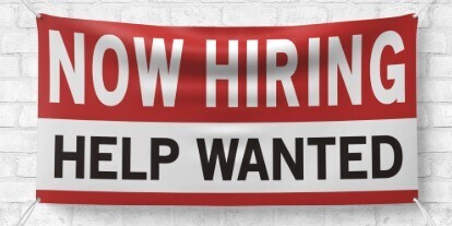 Now Hiring - Help Wanted Sign