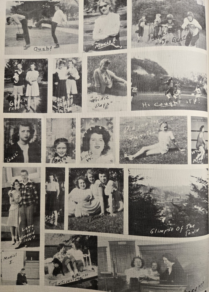 1949 Homecoming Week Yearbook Photo Page