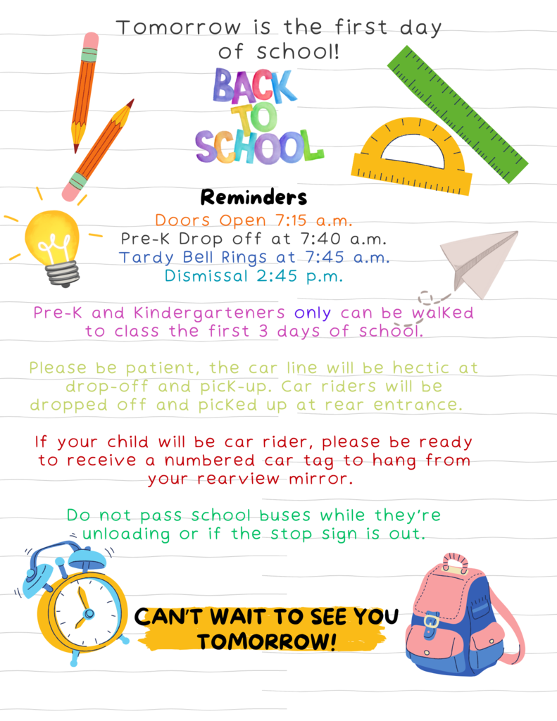 First Day Reminders